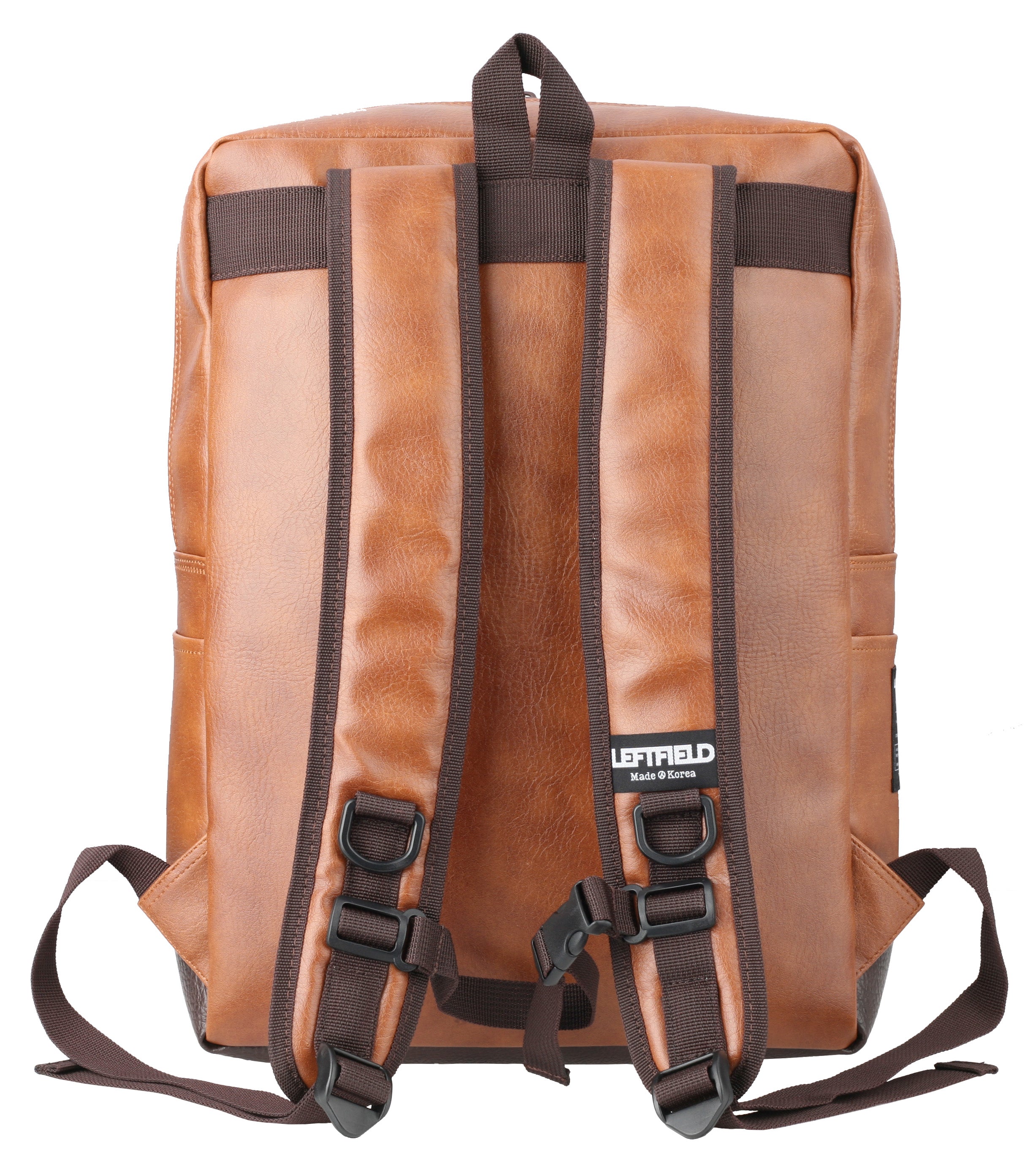 Brown Vintage Faux Leather Backpacks Daypacks