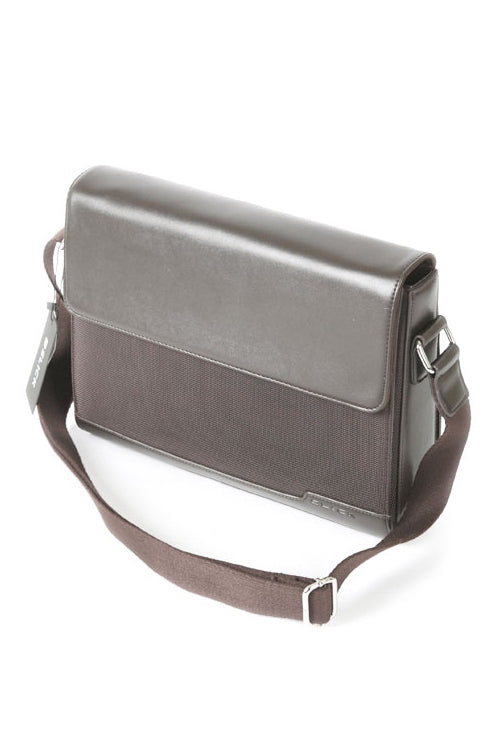 Brown Combi Faux Leather Briefcases