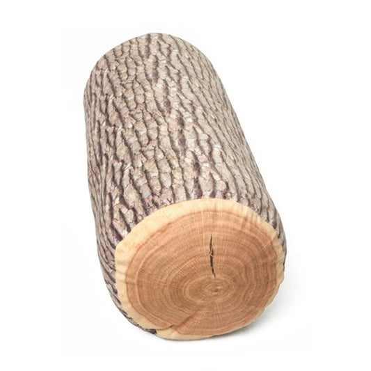 Wood Tree Log Pattern Pillow - Stump Cushion Bolster
