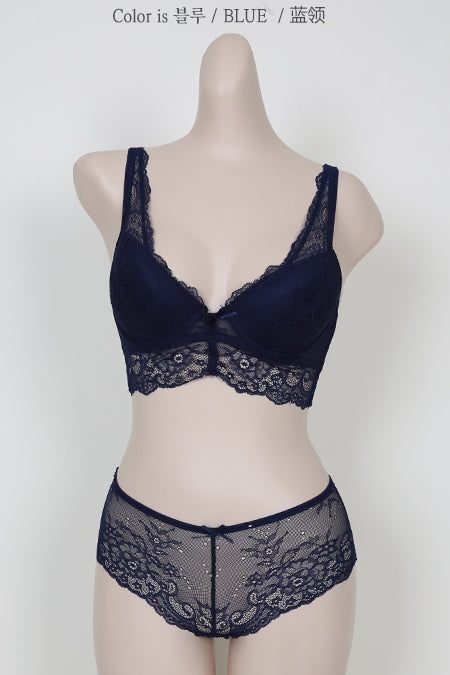 Sexy High Plunge Lace Bra Underpants Sets