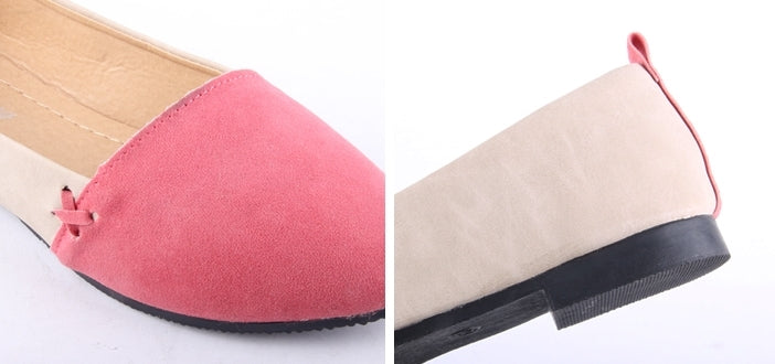 Pink Basic Faux Suede Flats Picnic Shoes