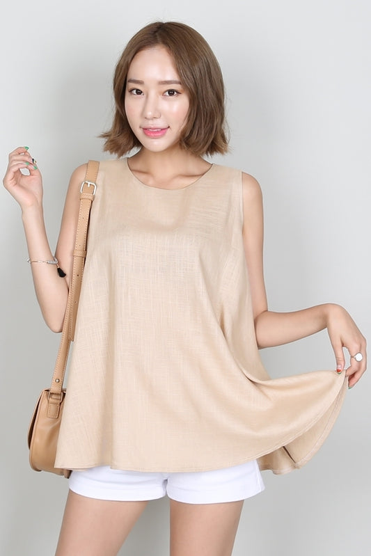 Cool Linen Sleeveless Tops