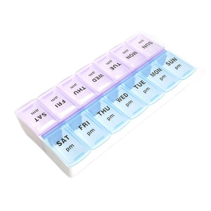 Weekly Pill Cases Boxes-Health Personal Care Organizers [Sky Blue/ Purple]