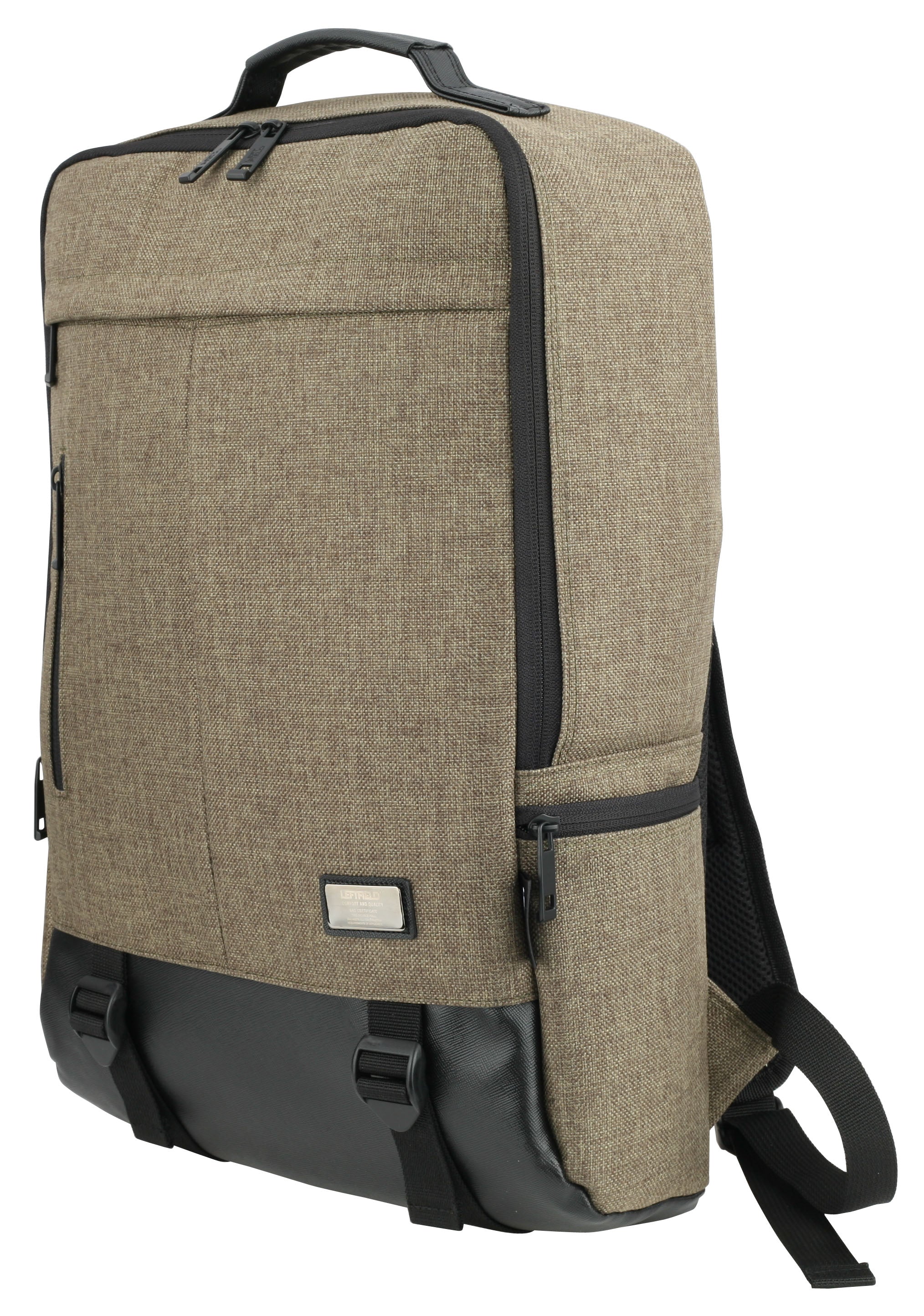 Khaki Green Square Laptop School Backpacks