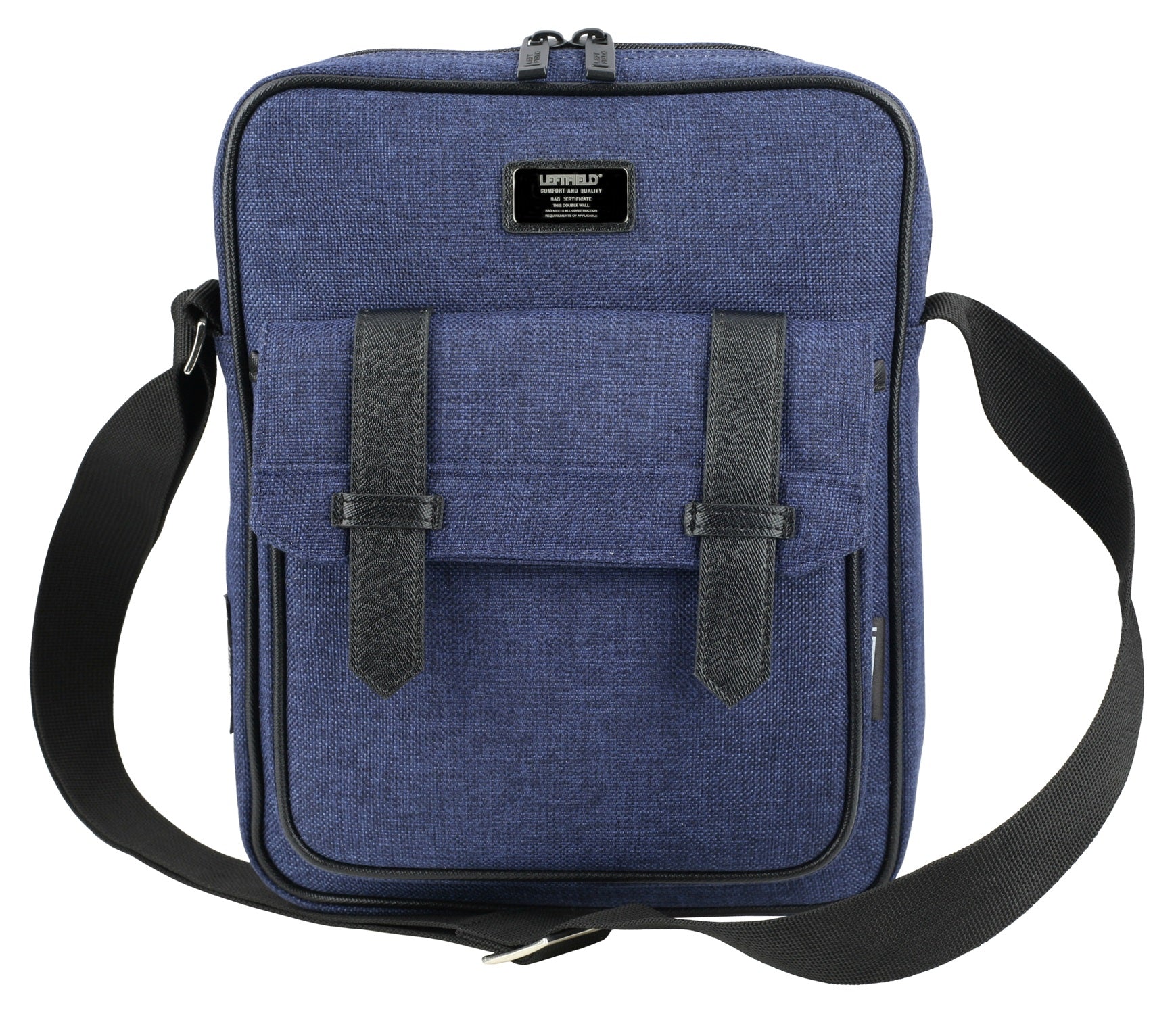 Navy Blue Canvas Satchel Style Crossbody Bags