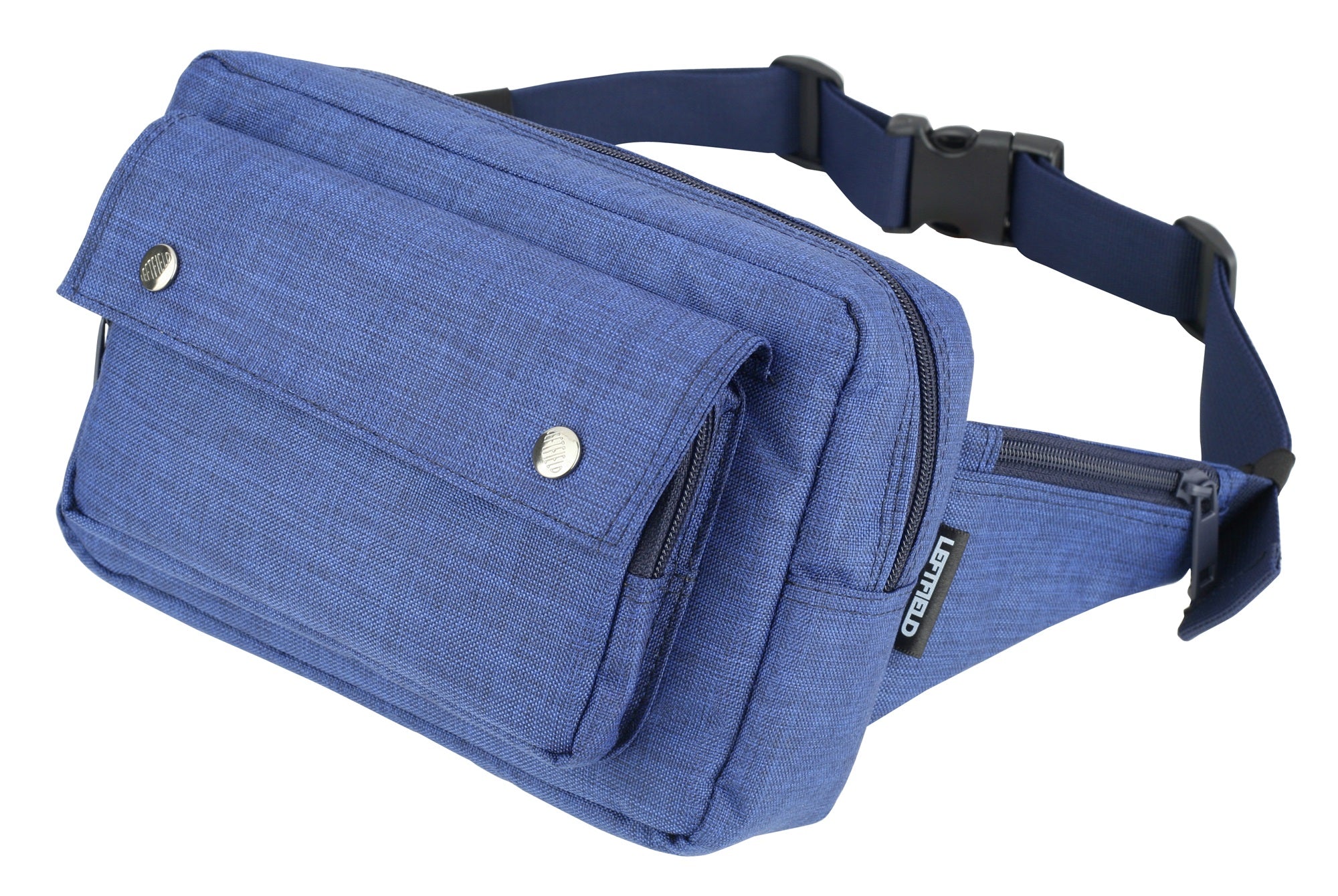 Navy Blue Canvas Solid Fanny Packs