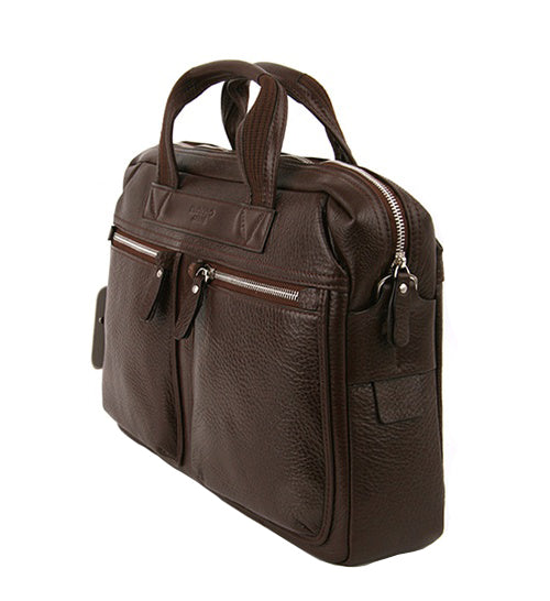 Brown Genuine Leather Business Laptop Briefcases