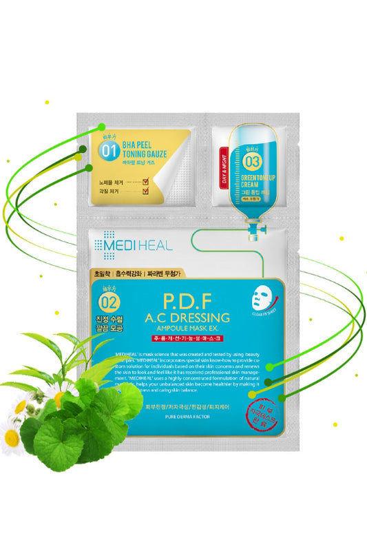 MEDIHEAL 3 Step P.D.F Aquaring Ampoule Masks EX [10 Sheets]