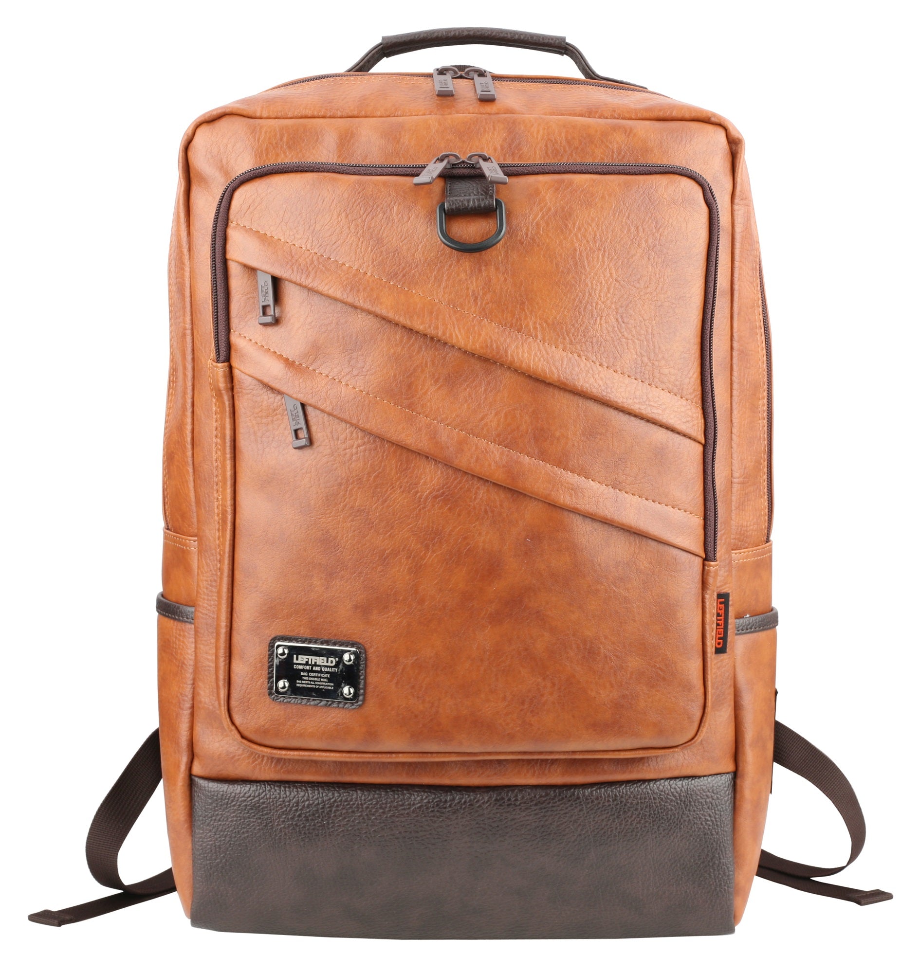 Tan Vintage Faux Leather Backpacks