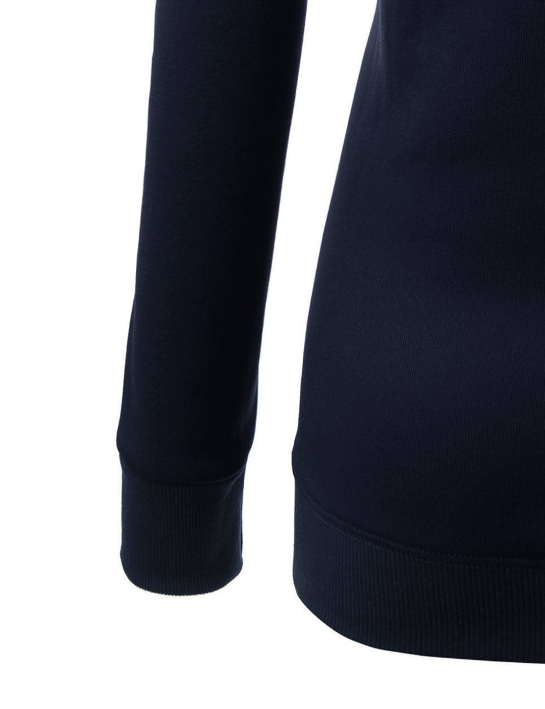 Navy Blue Crewneck Slim Pullover Long Sleeved Sweatshirts