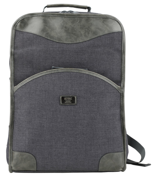 Black Vintage Canvas Faux Leather School Backpacks