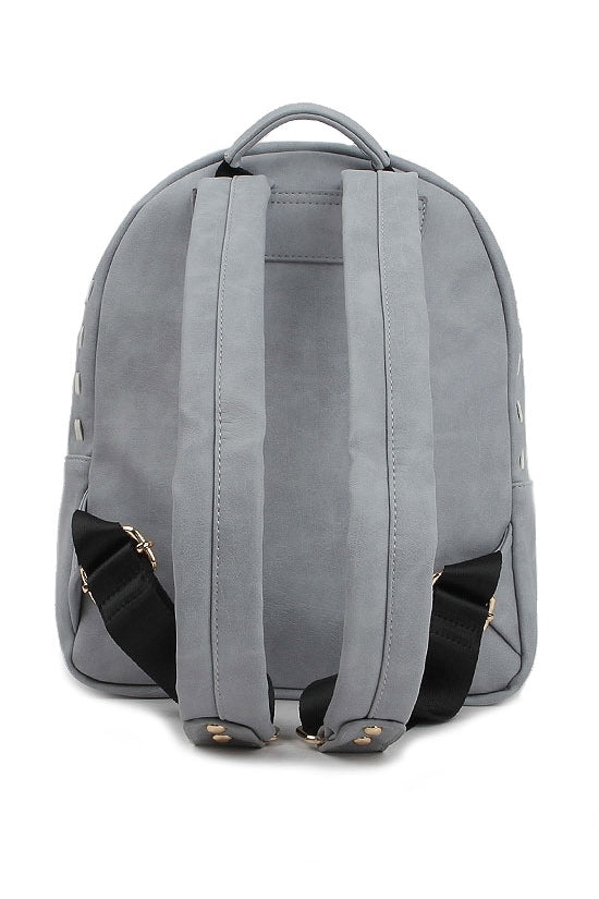 Gray Stitch Tassel Mini Backpacks