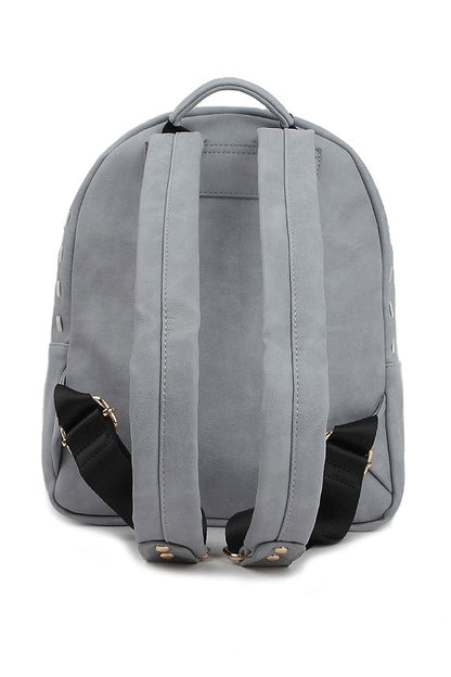 Gray Stitch Tassel Mini Backpacks