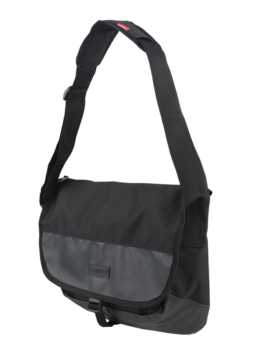 Black Hybrid Faux Leather Messengers Bags