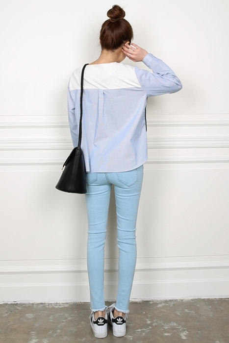 Ivory Knit Shirt Hybrid Novelty Tops