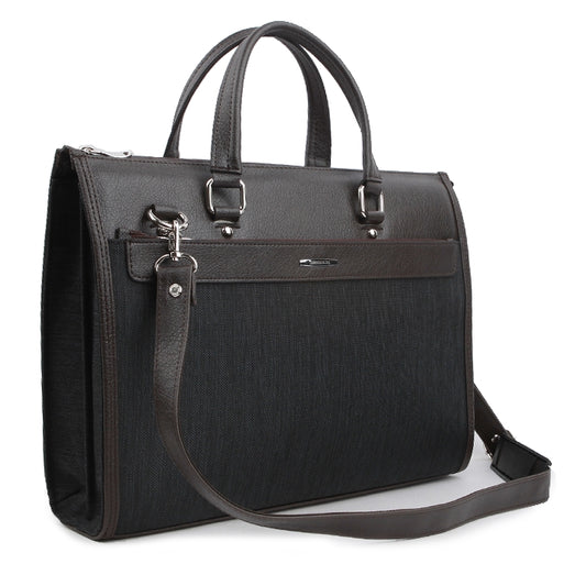 Brown Hybrid Synthetic Leather Briefcases