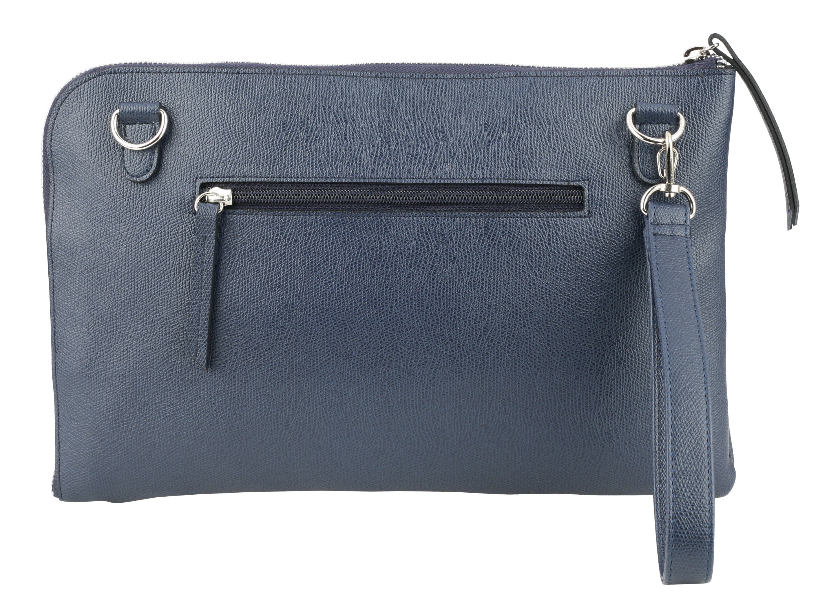 Navy Blue Faux Leather Business Clutch Handbags