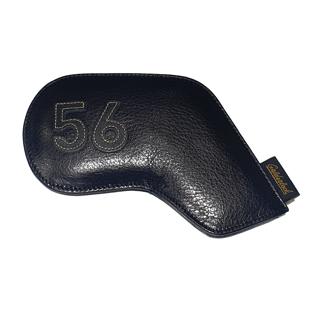 Goldenlock Black Golf Head Iron Covers Genuine Leather Gifts Accessory