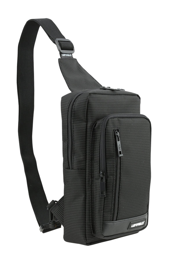 Micro-dots Black Messenger Sling Bags Hiking Daypacks