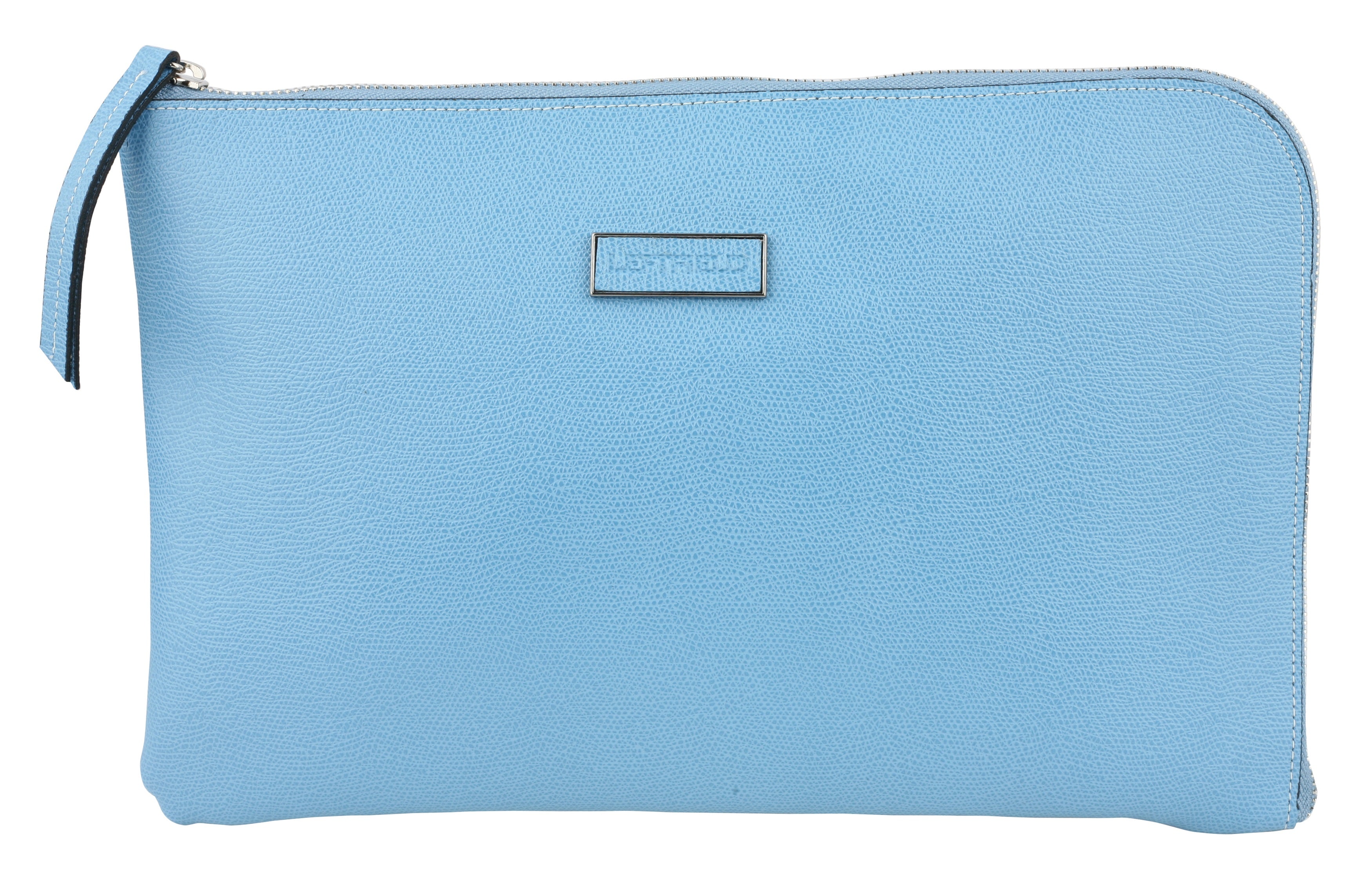 Sky Blue Faux Leather Business Clutch Handbags