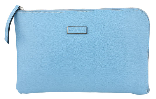 Sky Blue Faux Leather Business Clutch Handbags