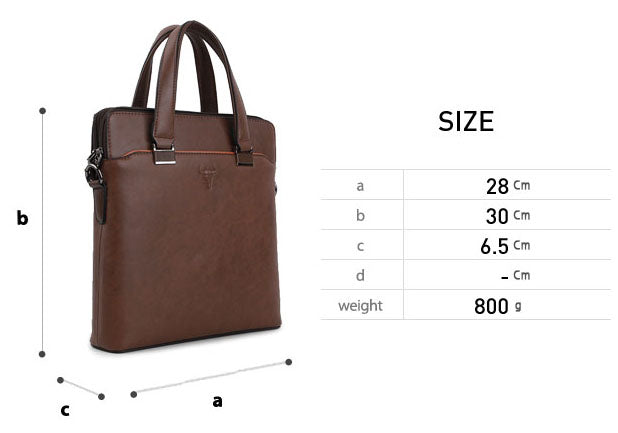 Brown Synthetic Leather Business Crossbody Briefcases