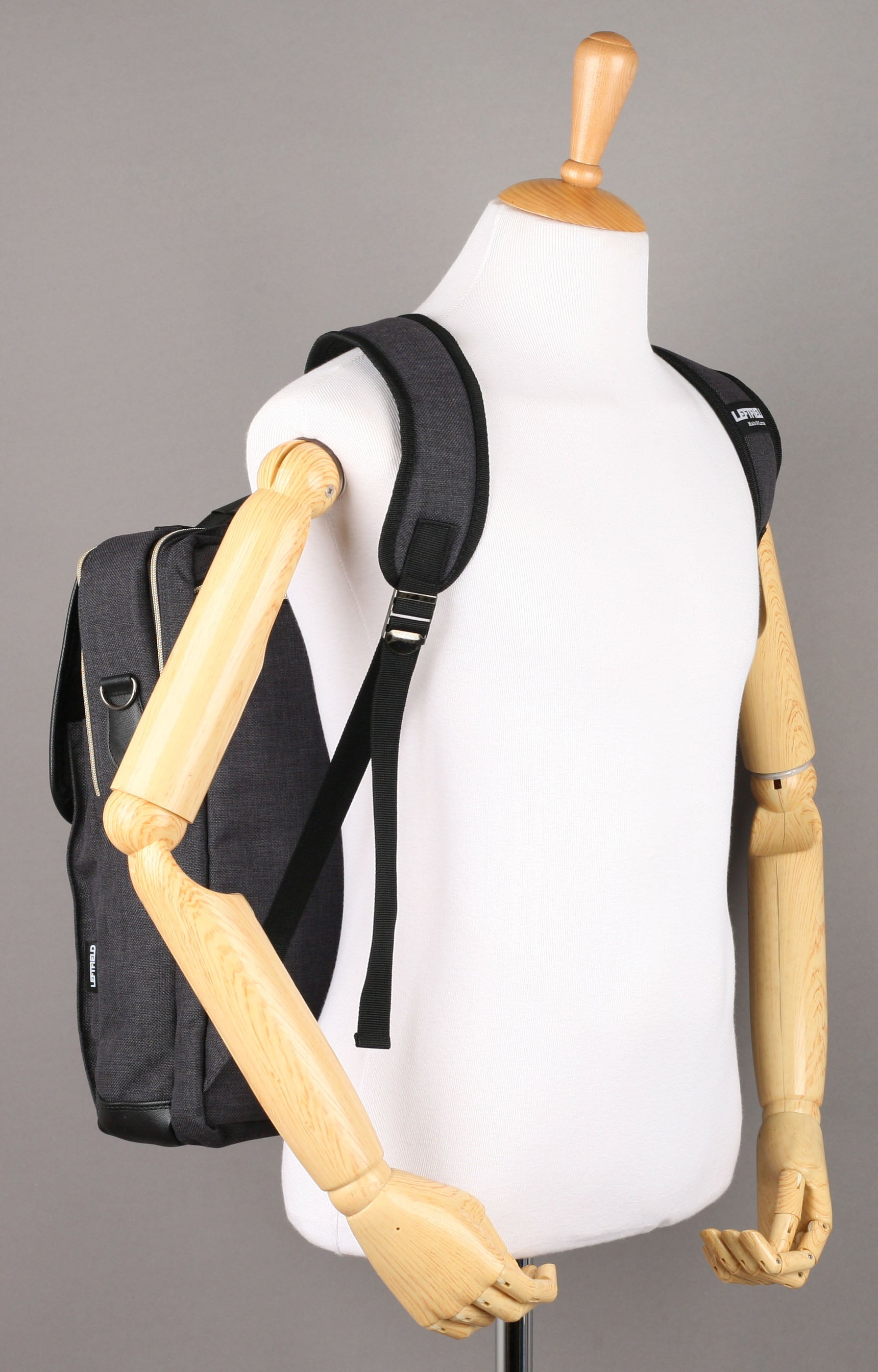 Black Canvas Satchel Cross Body Backpacks