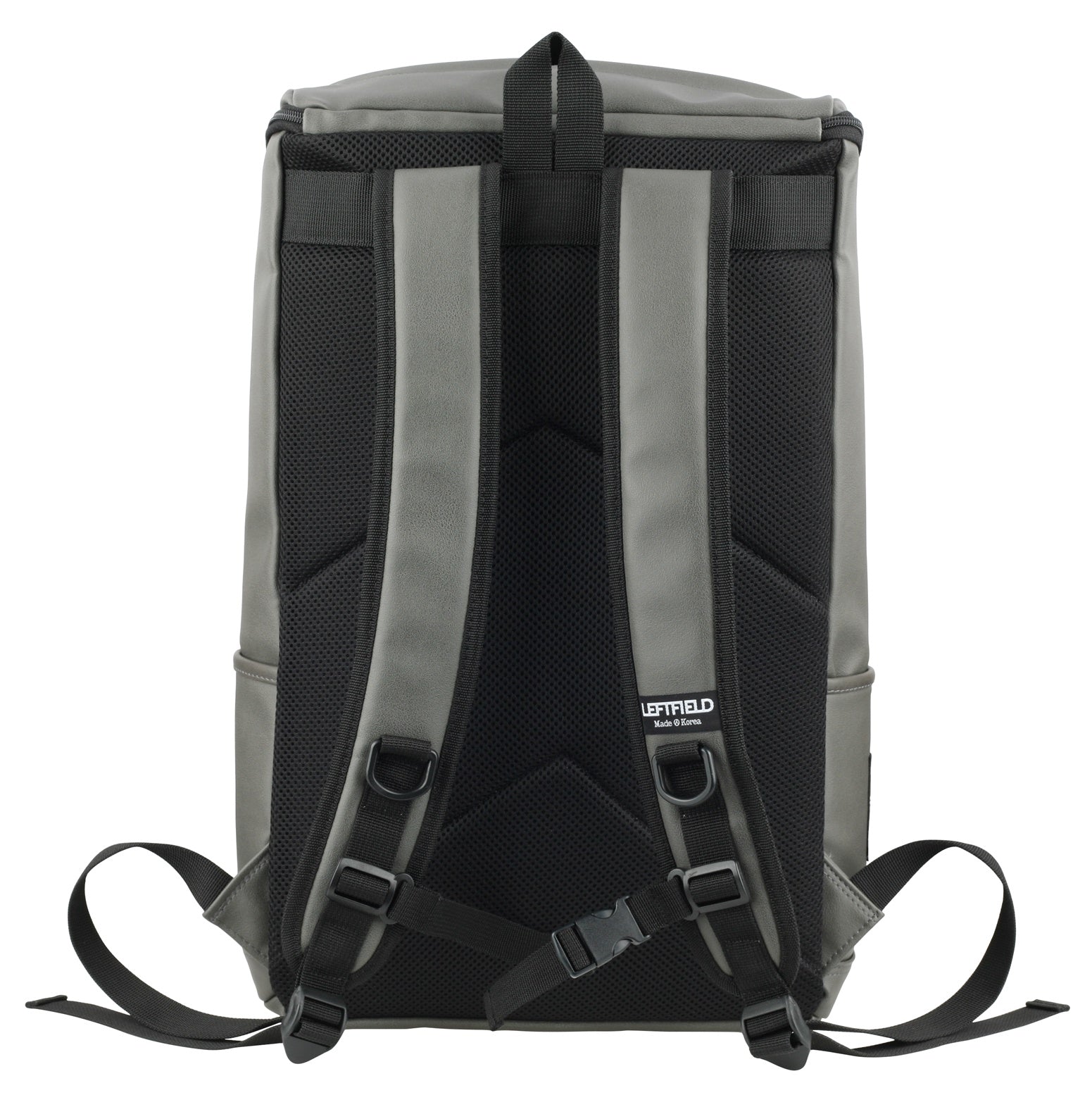 Gray Faux Leather Casual Laptop Daypack Travel Backpacks