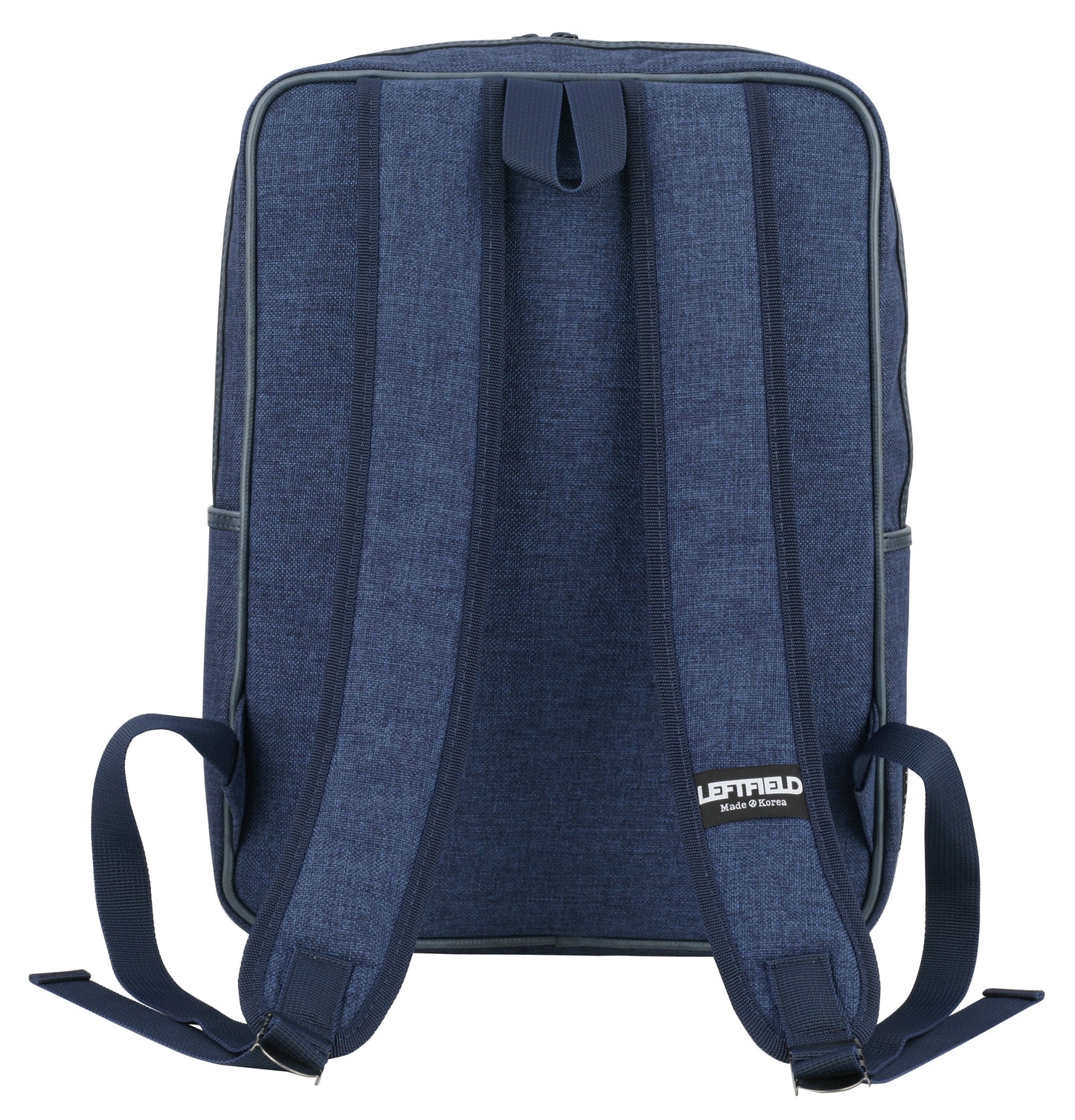 Navy Blue Canvas Square Business Casual Backpacks