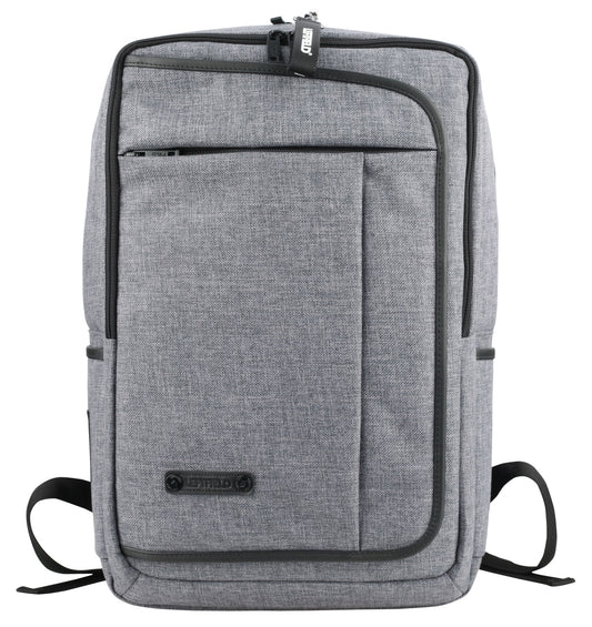 Gray Square Canvas School Laptop Backpacks Travel Hiking Bags