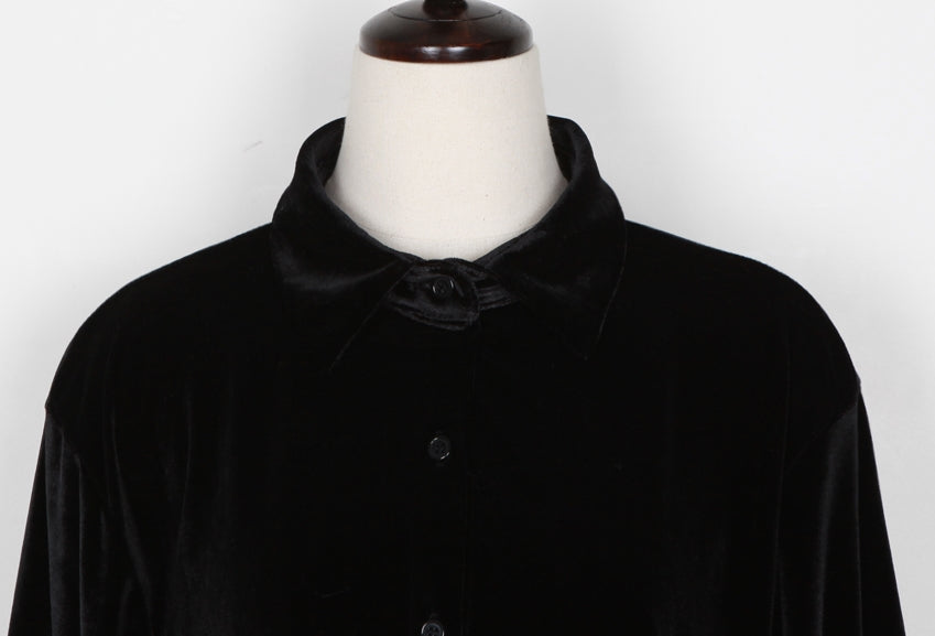 Black Chic Velvet Shirts