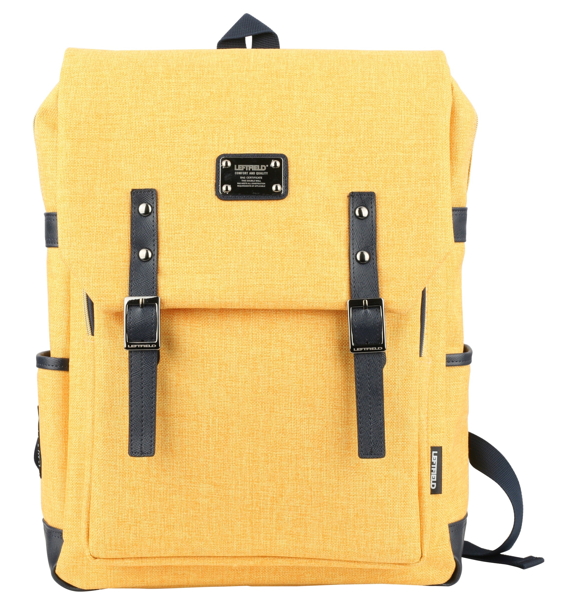 Yellow Unisex Canvas Rucksack Laptop Backpacks