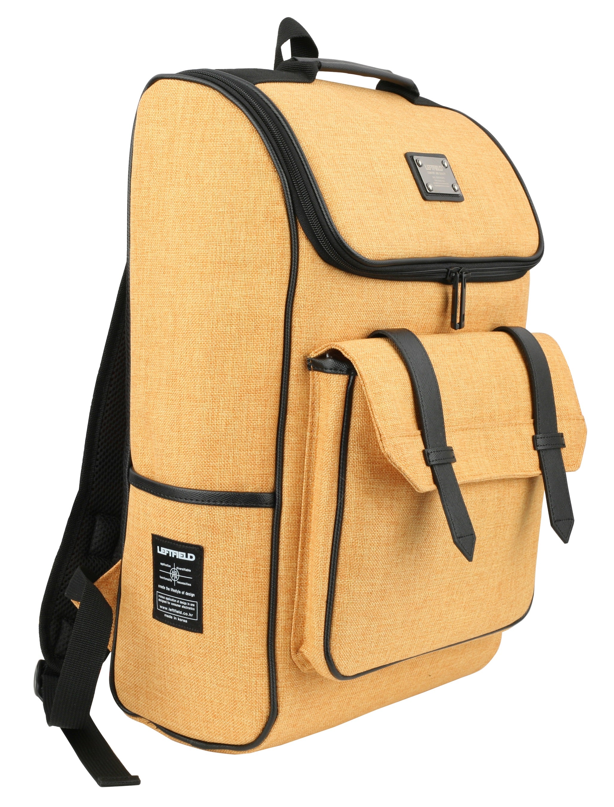 Yellow Casual Canvas Laptop Rucksacks Backpacks