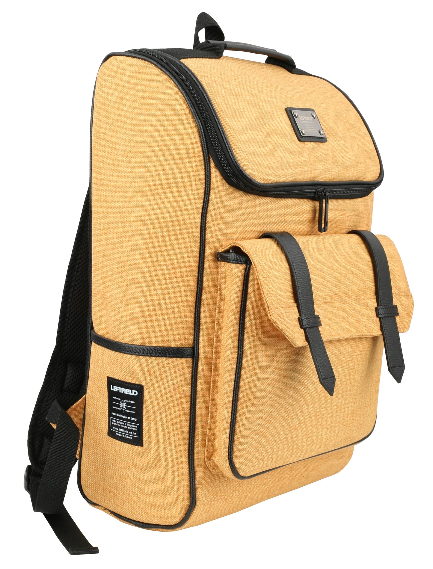 Yellow Casual Canvas Laptop Rucksacks Backpacks