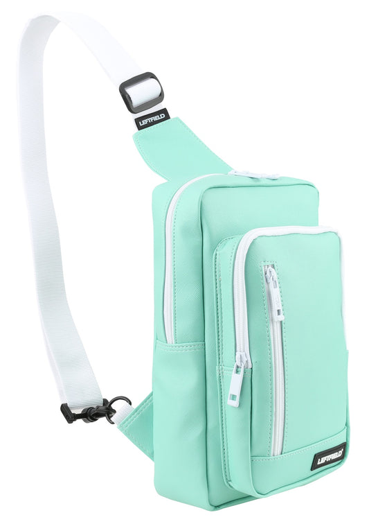 Mint Faux Leather Messengers Sling Bags