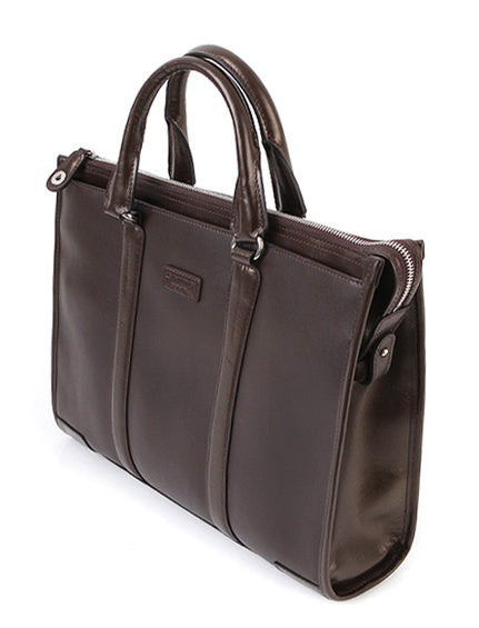 Brown Two Line Leather Business Briefcases