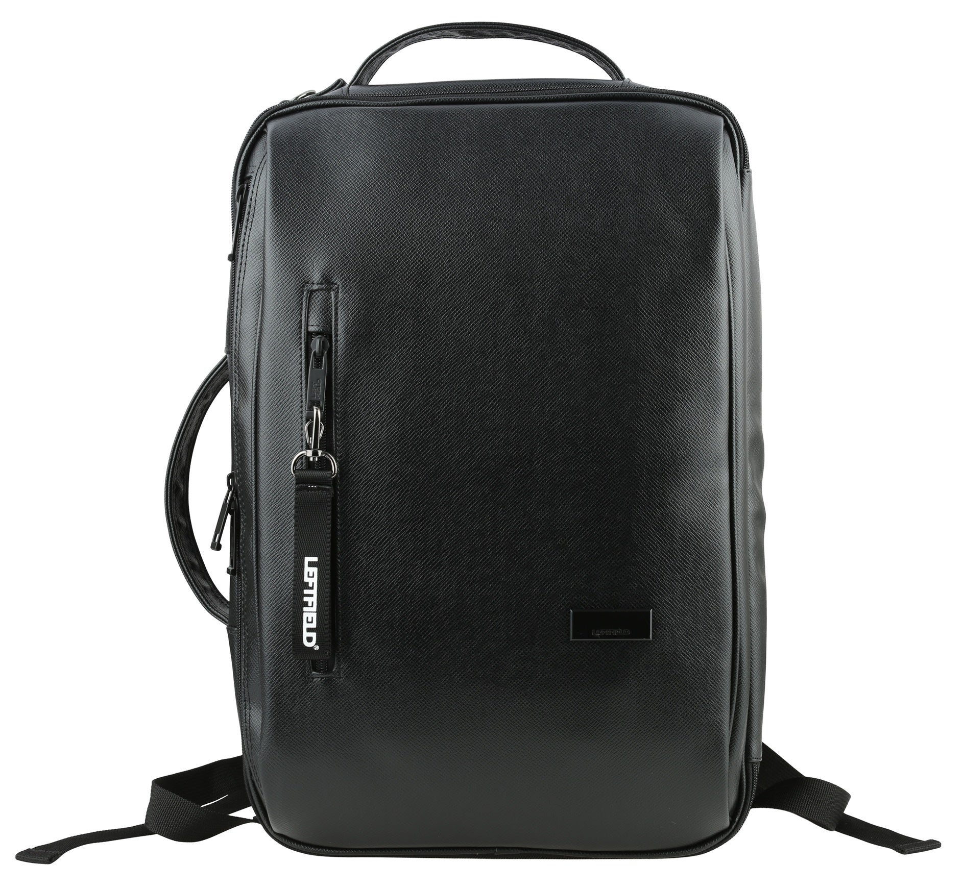 Black Faux Leather Multi Backpacks Crossbody Bags