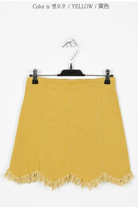 Fringed Mini Skirts