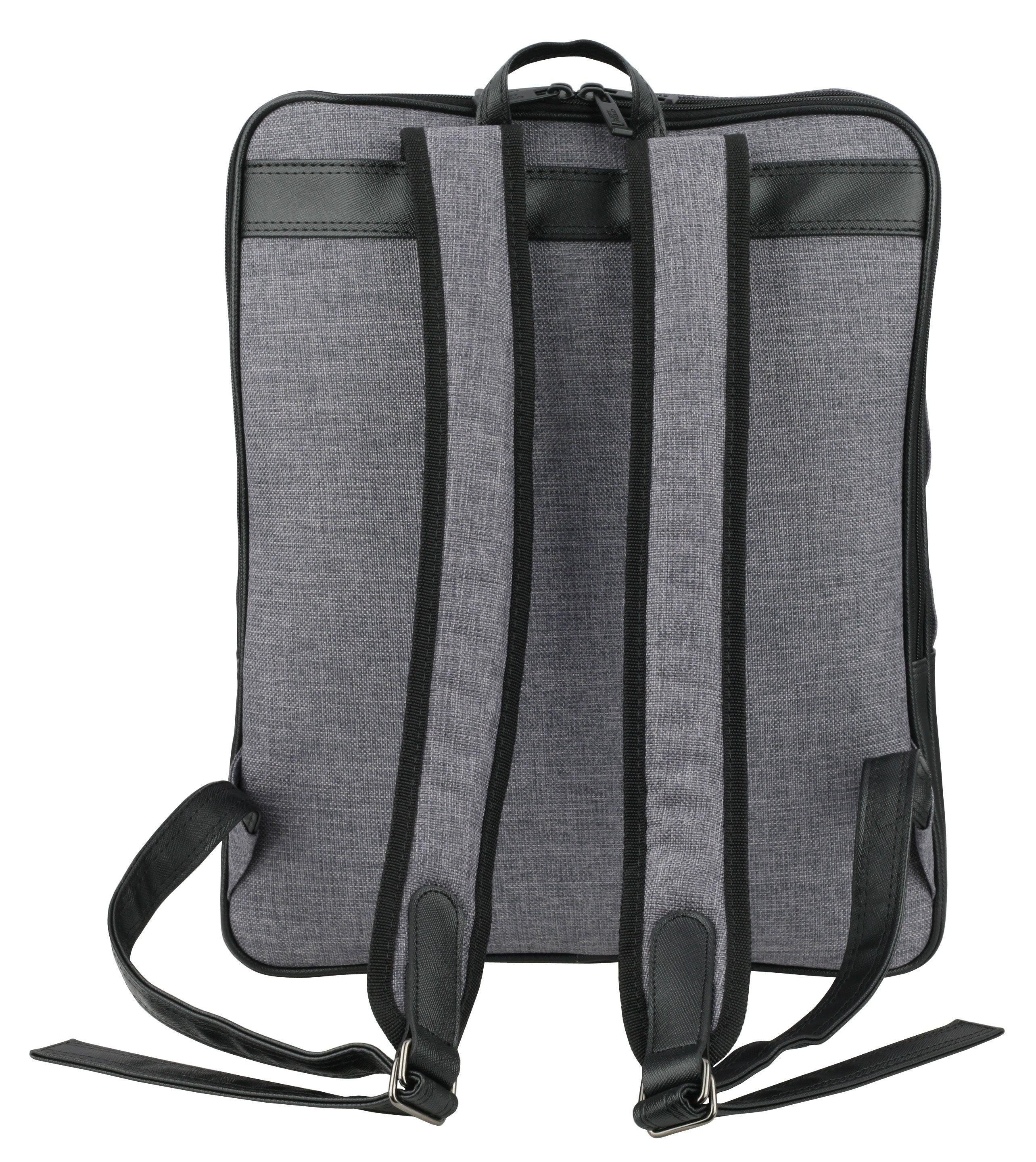 Gray Square Canvas Laptop School Book Business Backpacks