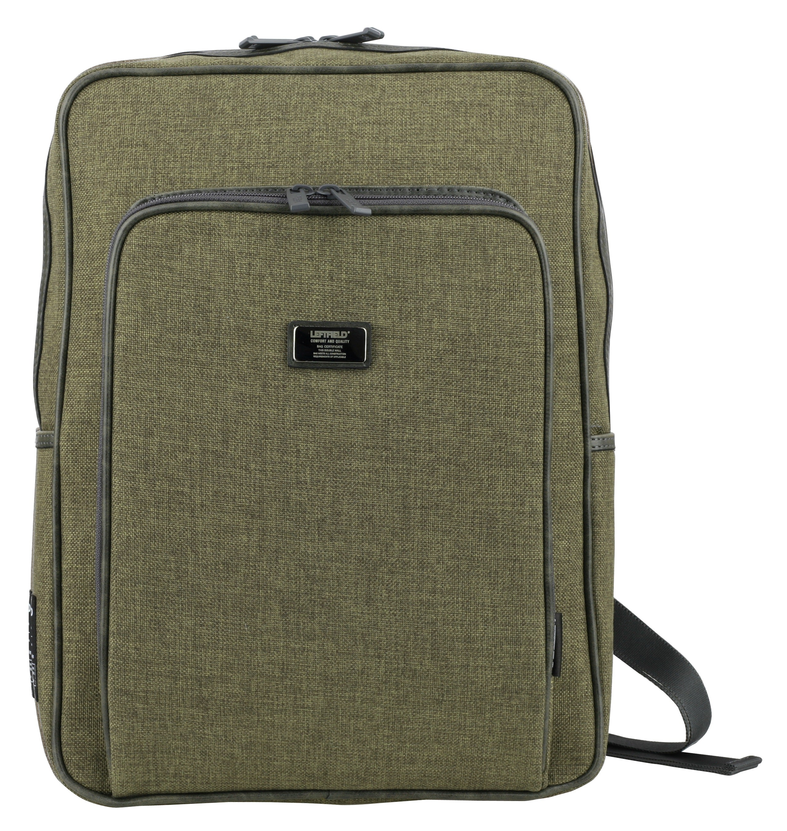 Khaki Green Canvas Square Business Casual Backpacks