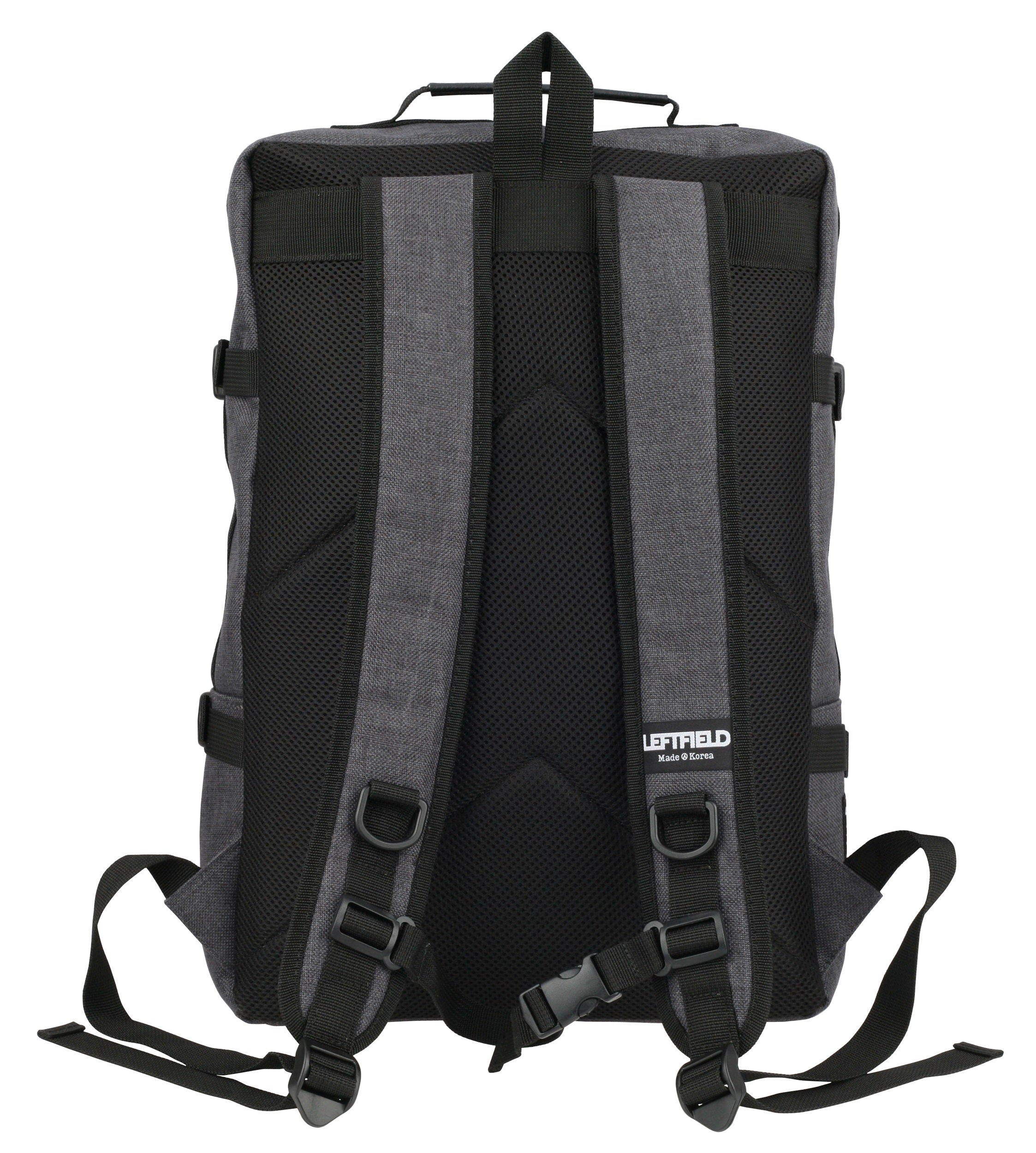 Black Canvas Buckle School Laptop Backpacks