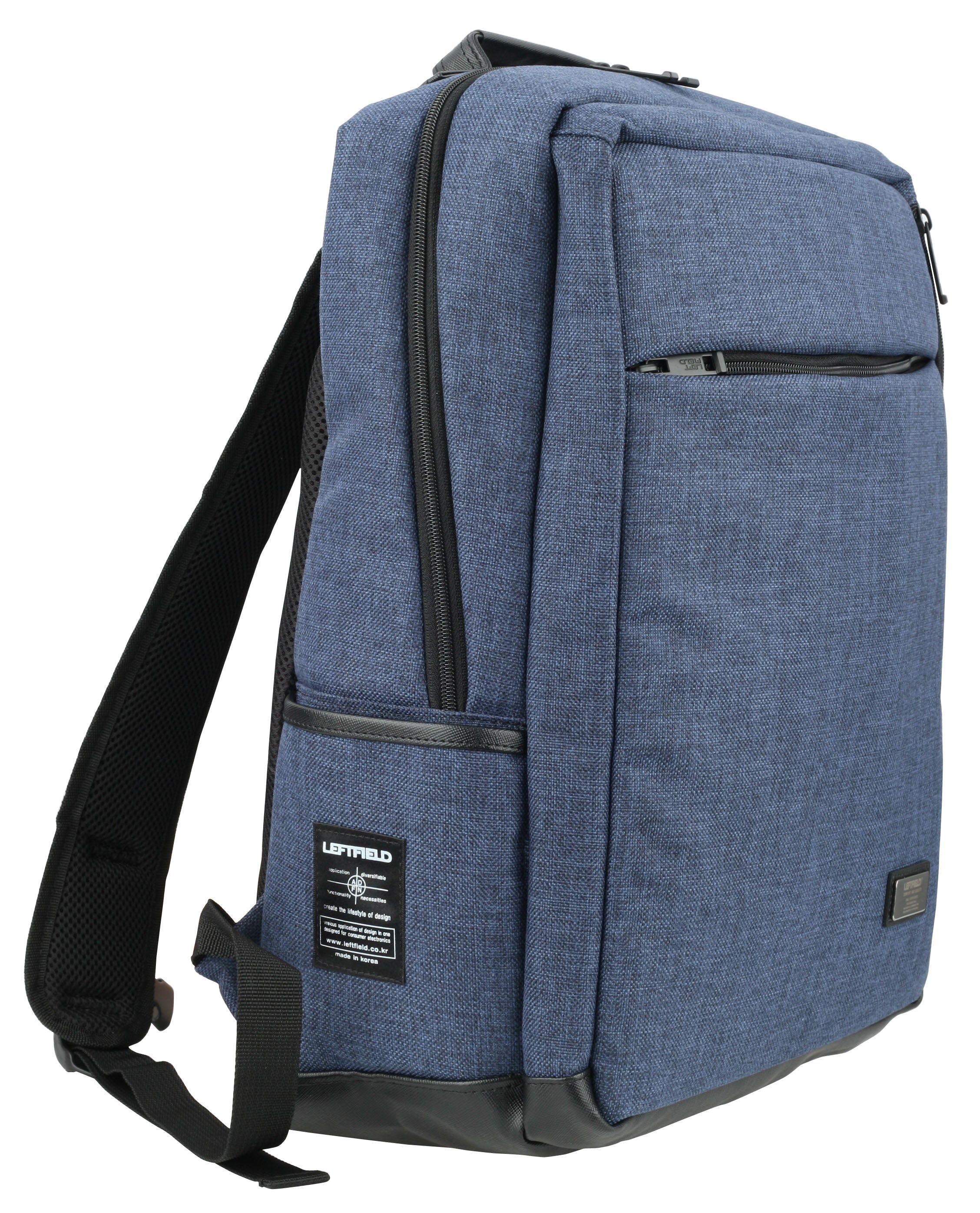 Navy Blue Canvas Laptop School Backpacks