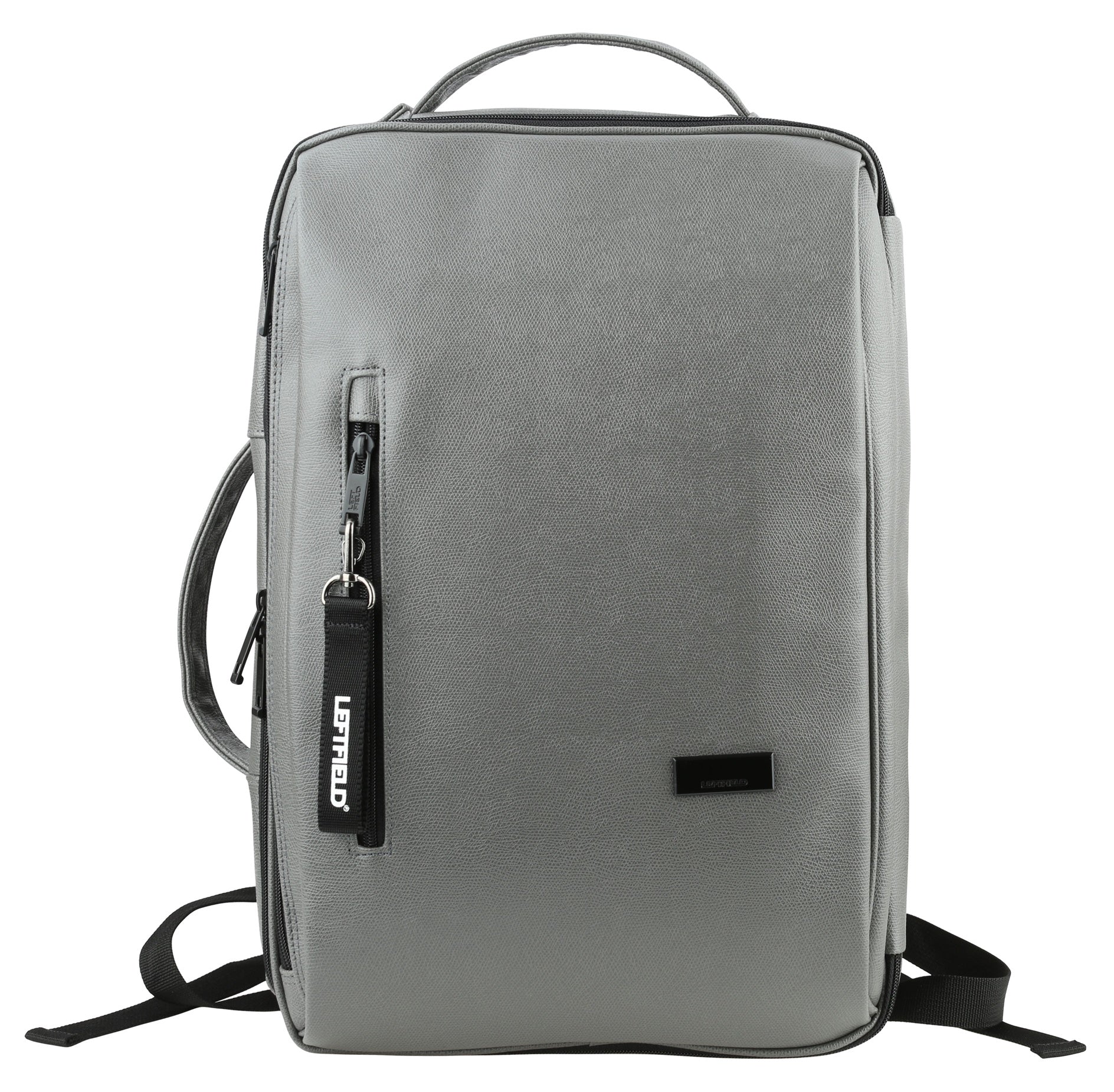 Gray Faux Leather Multi Backpacks Crossbody Bags