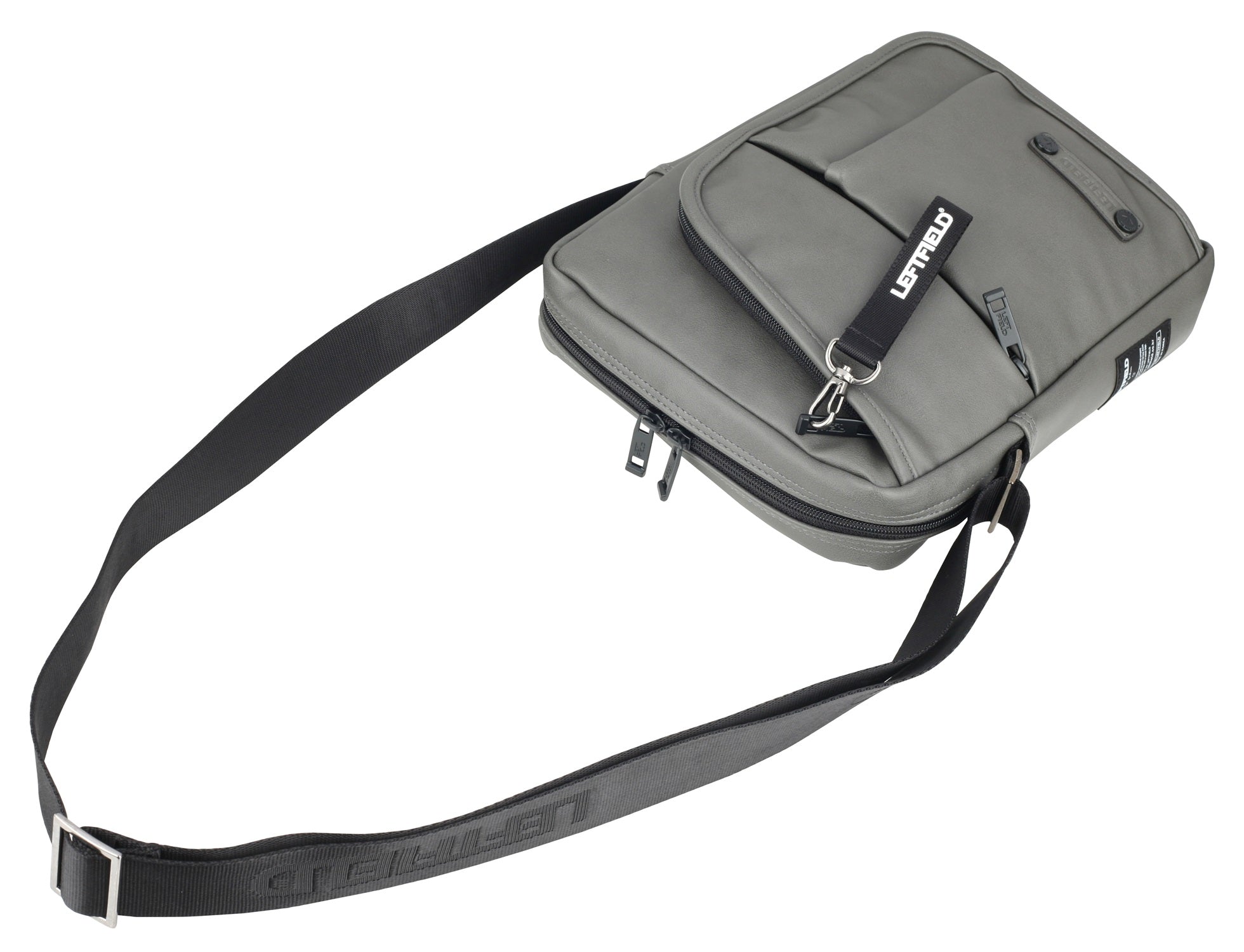 Gray Faux Leather Square Crossbody Bags