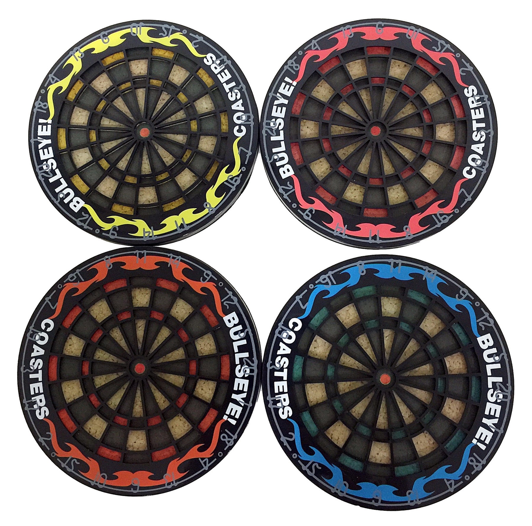 Dart Board Beer Cup Coasters - 4P Sets