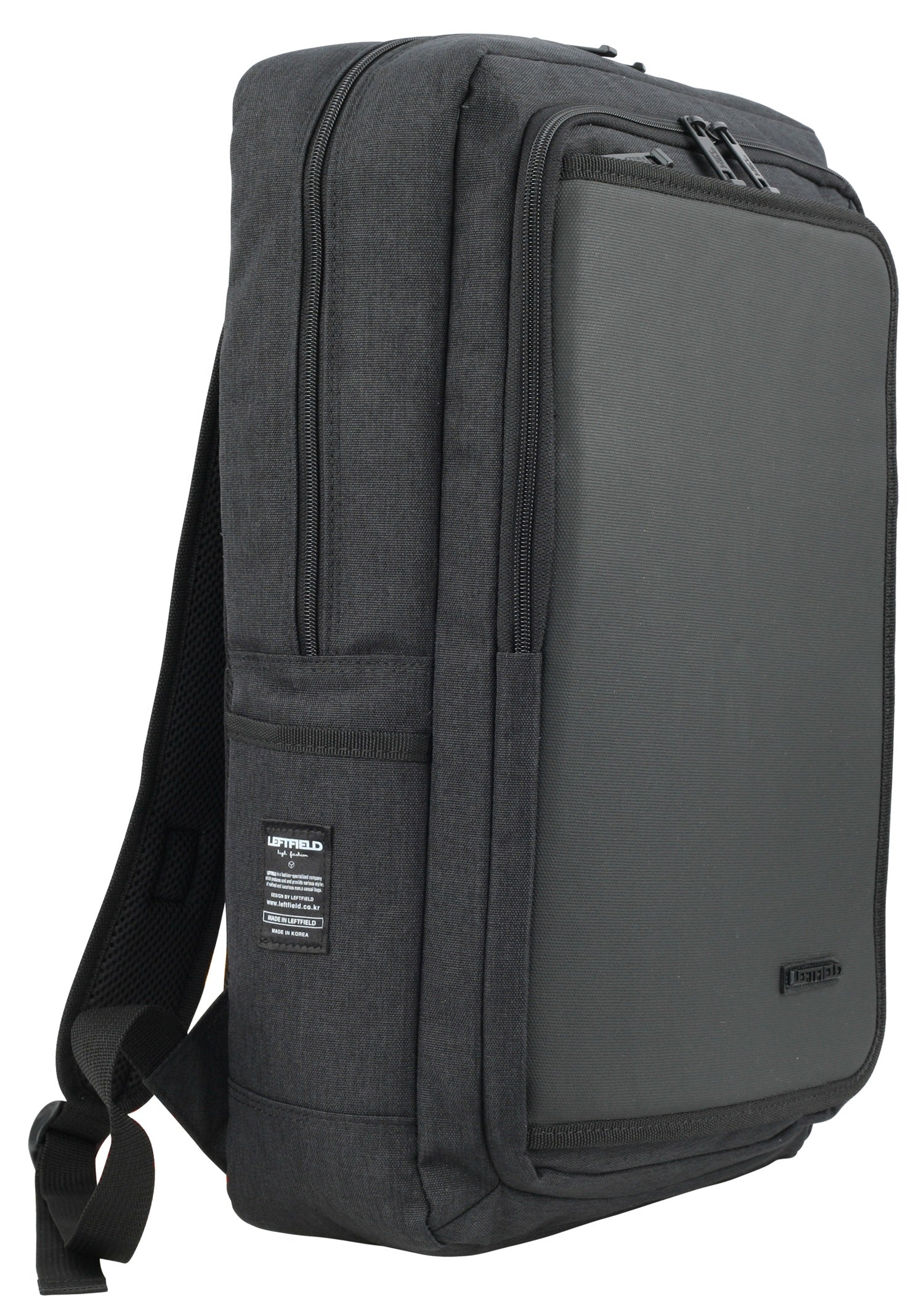 Black Hybrid Canvas Laptop Backpacks