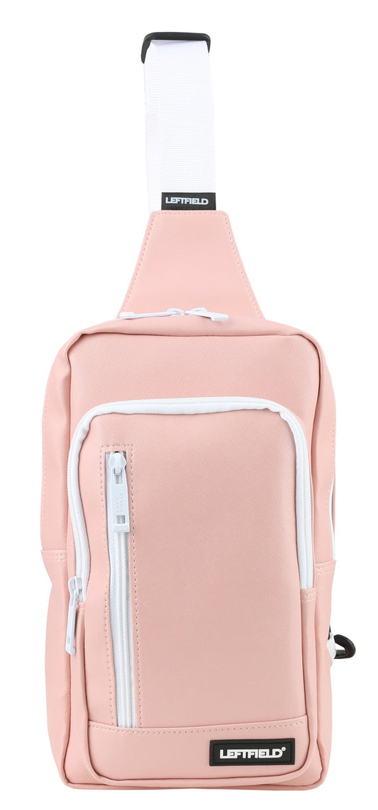 Pink Faux Leather Messengers Sling Bags
