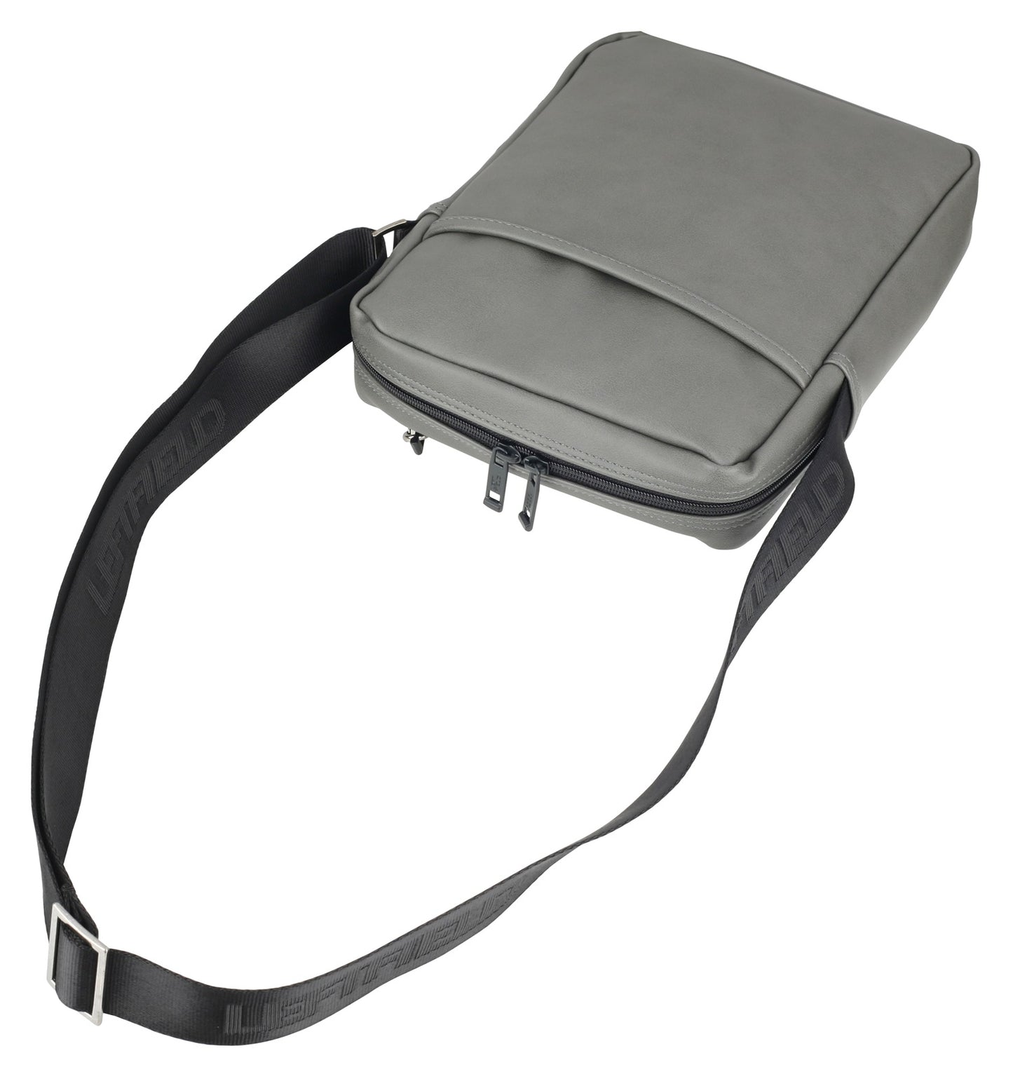 Gray Faux Leather Square Crossbody Bags