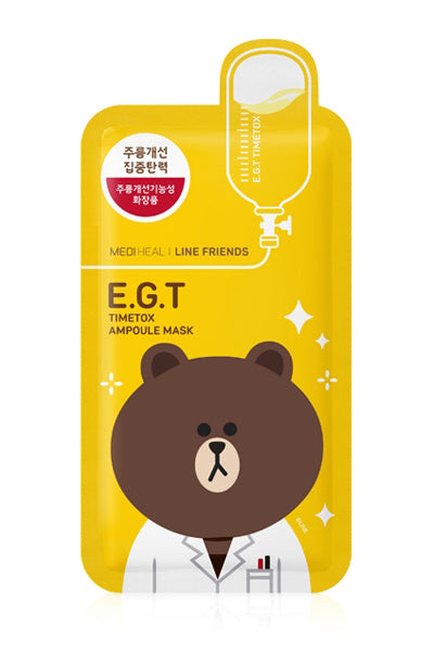 Mediheal Line Friends E.G.T Timetox Ampoule Masks [10 sheets]