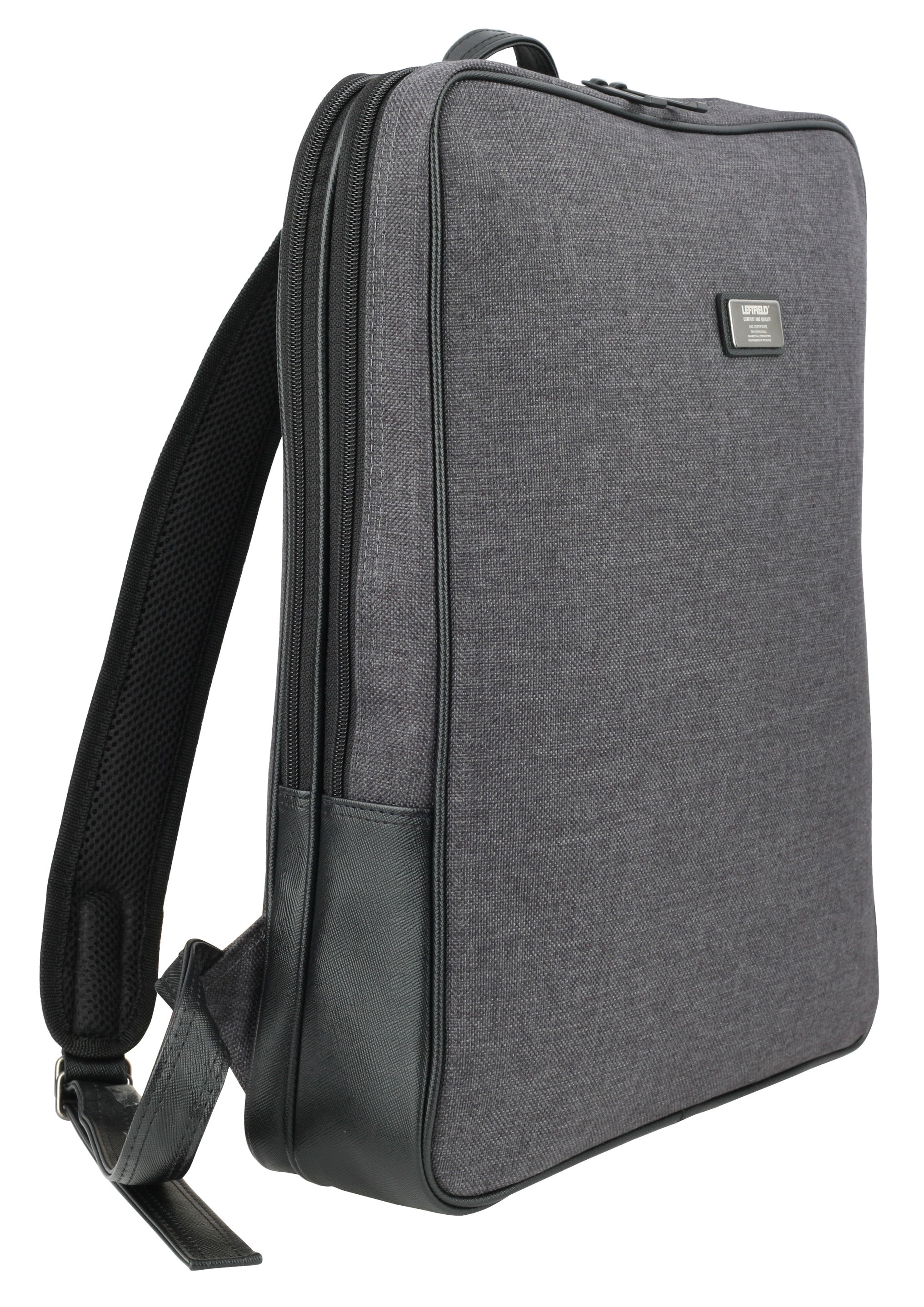 Black Square Canvas Laptop School Book Business Backpacks